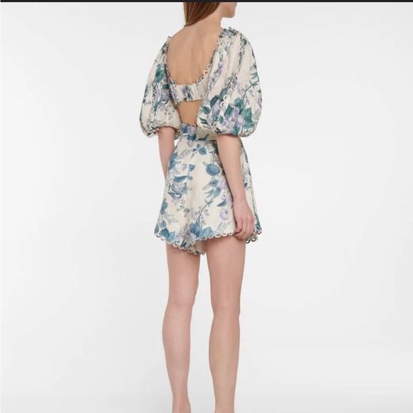 Zimmermann Exclusive Mytheresa – Cassia floral linen crop top - Picture 3 of 12